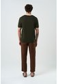 Camiseta Tejida Manga Corta Para Hombre Luminia Camiseta Tejida Manga Corta Para Hombre Luminia Verde Oliva XS VÉLEZ de Vélez
