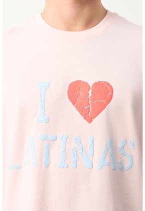 Camiseta Cropped En Algodón Para Hombre I Love Latinas Camiseta Cropped En Algodón Para Hombre I Love Latinas Rosado S VÉLEZ