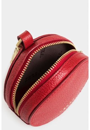 Monedero Baby De Cuero Para Mujer Circular Monedero Baby De Cuero Para Mujer Circular Rojo Vélez