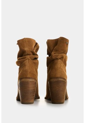 Botines De Cuero Gamuzado Para Mujer Faro Botines De Cuero Gamuzado Para Mujer Faro Miel 38 VÉLEZ