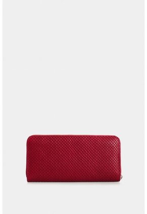 Porta Chequera De Cuero Grabado Para Mujer Tulia Porta Chequera De Cuero Grabado Para Mujer Tulia Rojo VÉLEZ
