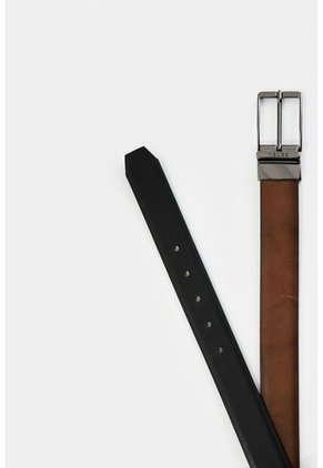 Cinturón Doble Faz De Cuero Para Hombre Nila Cinturón Doble Faz De Cuero Para Hombre Nila Miel 44 VÉLEZ