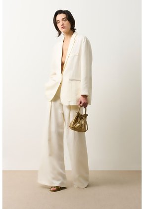Pantalón Loa Palazzo Tiro Alto Para Mujer Pantalón Loa Palazzo Tiro Alto Para Mujer Crema 12 VÉLEZ