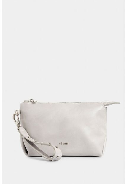 Cosmetiquera Cuzzo De Cuero Para Mujer Manija Taches Cosmetiquera Cuzzo De Cuero Para Mujer Manija Taches Gris Vélez