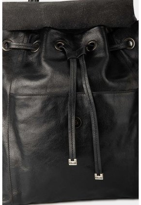 Morral Azalea De Cuero Para Mujer Tapa Frontal Negro