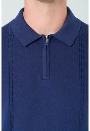 Polo Tropical Manga Corta Para Hombre Semi Fitted Polo Tropical Manga Corta Para Hombre Semi Fitted Azul L VÉLEZ