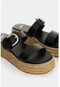 Sandalia Plataforma En Cuero Y Yute Para Mujer Ikal Sandalia Plataforma En Cuero Y Yute Para Mujer Ikal Negro 36 VÉLEZ de Vélez