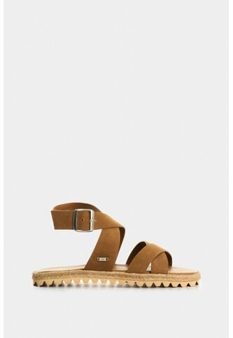 Sandalia Plana Orbi 2.0 De Cuero Para Mujer Detalle Yute Sandalia Plana Orbi 2.0 De Cuero Para Mujer Detalle Yute Miel 39 VÉLEZ Vélez