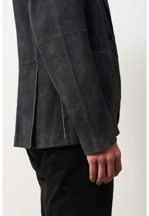 Blazer De Cuero Gamuzado Para Hombre Sole Blazer De Cuero Gamuzado Para Hombre Sole Negro M VÉLEZ
