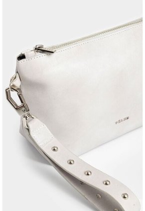 Cosmetiquera Cuzzo De Cuero Para Mujer Manija Taches Cosmetiquera Cuzzo De Cuero Para Mujer Manija Taches Gris Vélez