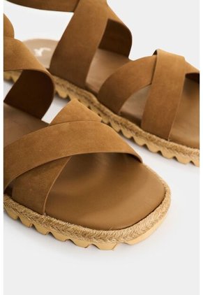 Sandalia Plana Orbi 2.0 De Cuero Para Mujer Detalle Yute Sandalia Plana Orbi 2.0 De Cuero Para Mujer Detalle Yute Miel 36 VÉLEZ