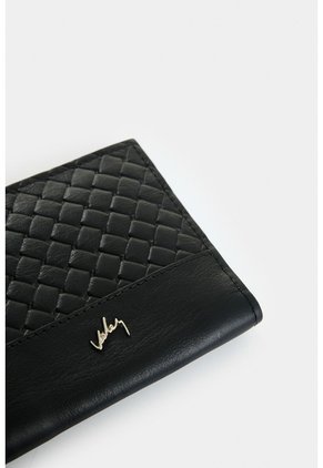 Billetera De Cuero Grabado Para Mujer Hazen Billetera De Cuero Grabado Para Mujer Hazen Negro VÉLEZ