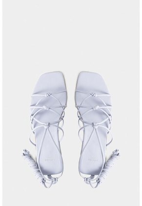 Sandalia Plana Mentha De Cuero Para Mujer Capellada Anudada Sandalia Plana Mentha De Cuero Para Mujer Capellada Anudada Lila 40 VÉLEZ