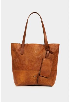 Shopping Denver De Cuero Para Mujer Grabado Placa Palmera Shopping Denver De Cuero Para Mujer Grabado Placa Palmera Miel VÉLEZ