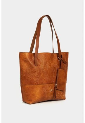 Shopping Denver De Cuero Para Mujer Grabado Placa Palmera Shopping Denver De Cuero Para Mujer Grabado Placa Palmera Miel VÉLEZ