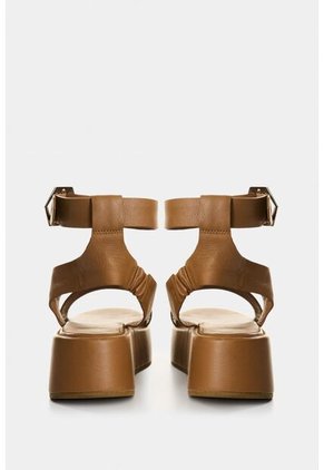 Sandalia Plataforma De Cuero Para Mujer Mentha Sandalia Plataforma De Cuero Para Mujer Mentha Miel 37 VÉLEZ