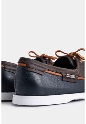 Zapatos Cordón De Cuero Contrastes Zapatos Cordón De Cuero Contrastes Azul Oscuro 45 VÉLEZ