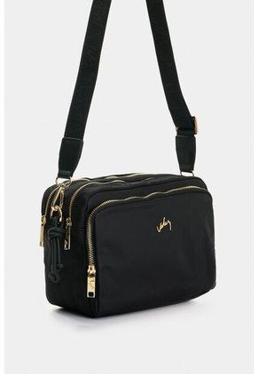 Manos Libres En Lona Y Cuero Para Mujer Square Manos Libres En Lona Y Cuero Para Mujer Square Negro VÉLEZ