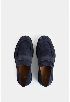 Mocasines Alessio De Cuero Gamuzado Para Hombre Antifaz Mocasines Alessio De Cuero Gamuzado Para Hombre Antifaz Azul Oscuro 41 Vélez