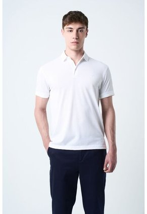 Polo Lucca Manga Corta Para Hombre Texturizada Polo Lucca Manga Corta Para Hombre Texturizada Blanco S VÉLEZ