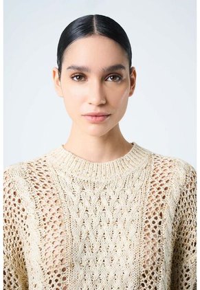 Sweater Alhena Tejido Para Mujer Detalle Lentejuelas Sweater Alhena Tejido Para Mujer Detalle Lentejuelas Crema M VÉLEZ