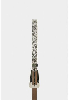 Cinturón Unifaz Acrux De Cuero Folia Para Mujer Craquelado Cinturón Unifaz Acrux De Cuero Folia Para Mujer Craquelado Plata M VÉLEZ