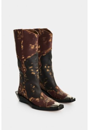 Botas Texanas En Cuero Para Mujer Botas Texanas En Cuero Para Mujer Cafe 39 VÉLEZ