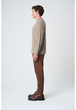 Sweater Selva Tejido Para Hombre Cuello Bandeja Sweater Selva Tejido Para Hombre Cuello Bandeja Tabaco M VÉLEZ