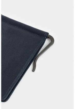 Porta Billetes Spello De Cuero Para Hombre Gancho Metálico Porta Billetes Spello De Cuero Para Hombre Gancho Metálico Azul Oscuro VÉLEZ