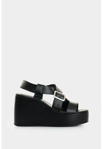 Sandalia Plataforma De Cuero Folia Para Mujer Light Sandalia Plataforma De Cuero Folia Para Mujer Light Negro 34 VÉLEZ Vélez