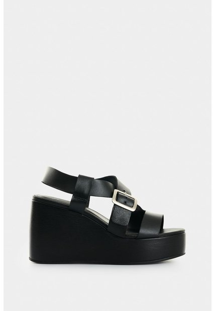 Sandalia Plataforma De Cuero Folia Para Mujer Light Sandalia Plataforma De Cuero Folia Para Mujer Light Negro 34 VÉLEZ