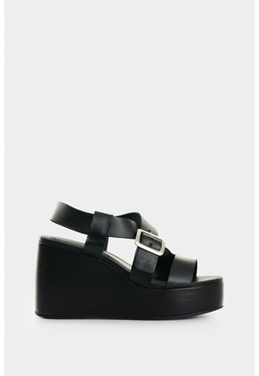 Sandalia Plataforma De Cuero Folia Para Mujer Light Sandalia Plataforma De Cuero Folia Para Mujer Light Negro 34 VÉLEZ