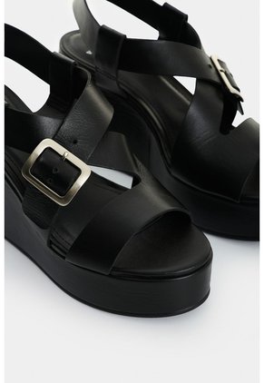 Sandalia Plataforma De Cuero Folia Para Mujer Light Sandalia Plataforma De Cuero Folia Para Mujer Light Negro 34 VÉLEZ