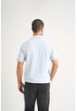 Polo Para Hombre Semi Fit Detalle Jacquard Polo Para Hombre Semi Fit Detalle Jacquard Azul Claro XS VÉLEZ de Vélez