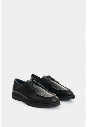 Zapatos De Cordón Acacia De Cuero Para Hombre Vena Tejida Zapatos De Cordón Acacia De Cuero Para Hombre Vena Tejida Negro 39 VÉLEZ