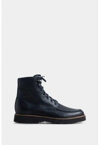 Bota Luster De Cuero Para Hombre Efecto Envejecido Bota Luster De Cuero Para Hombre Efecto Envejecido Azul Oscuro 42 VÉLEZ Vélez