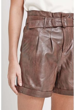 Short Trébol De Cuero Para Mujer Cinturón Con Hebilla Short Trébol De Cuero Para Mujer Cinturón Con Hebilla Cafe 10 VÉLEZ