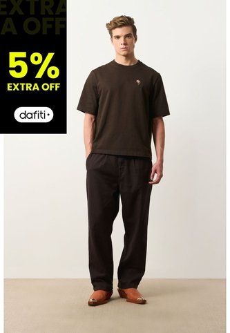 Camiseta Oversized En Algodón Para Hombre Camiseta Oversized En Algodón Para Hombre Cafe XS VÉLEZ Vélez