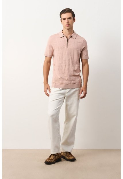 Polo Manga Corta Tejida Para Hombre Anam Polo Manga Corta Tejida Para Hombre Anam Rosado S VÉLEZ