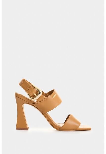 Sandalia Tacón De Cuero Para Mujer Kira Sandalia Tacón De Cuero Para Mujer Kira Miel 37 VÉLEZ
