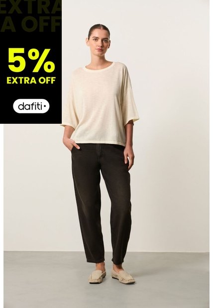 Camiseta Oversize Para Mujer Nativo Camiseta Oversize Para Mujer Nativo Crema L VÉLEZ