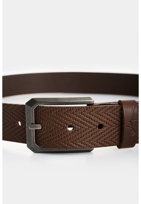 Cinturón Unifaz De Cuero Grabado Para Hombre Loa Cinturón Unifaz De Cuero Grabado Para Hombre Loa Cafe 30 VÉLEZ