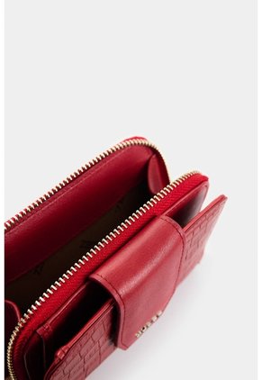 Billetera Hiedra De Cuero Para Mujer Grabado Billetera Hiedra De Cuero Para Mujer Grabado Rojo VÉLEZ