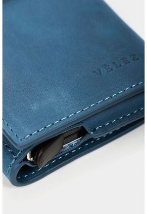 Porta Documentos De Cuero Tecnológico Porta Documentos De Cuero Tecnológico Azul Oscuro VÉLEZ