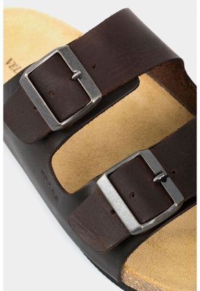 Sandalia Plana De Cuero Vintage Sandalia Plana De Cuero Vintage Cafe 39 VÉLEZ