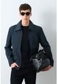 Chaqueta De Tela Y Cuero Para Hombre Hazel Chaqueta De Tela Y Cuero Para Hombre Hazel Azul Oscuro XXL VÉLEZ de Vélez