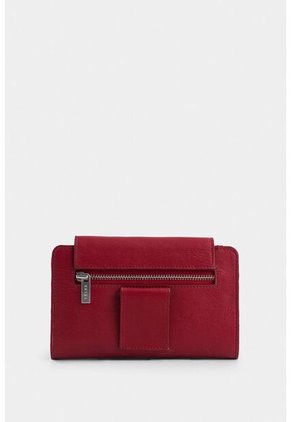 Billetera Bravo De Cuero Para Mujer Corte Hexagonal Billetera Bravo De Cuero Para Mujer Corte Hexagonal Rojo Vélez