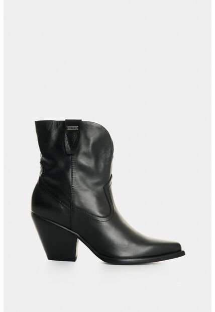 Botin Texano En Cuero Para Mujer Isla Botin Texano En Cuero Para Mujer Isla Negro 34 VÉLEZ