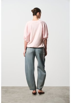 Camiseta En Lino Y Tejido De Punto Para Mujer Gael Camiseta En Lino Y Tejido De Punto Para Mujer Gael Rosado XL VÉLEZ