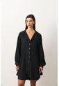 Vestido Sereno Para Mujer Manga Murciélago Vestido Sereno Para Mujer Manga Murciélago Negro 10 VÉLEZ de Vélez